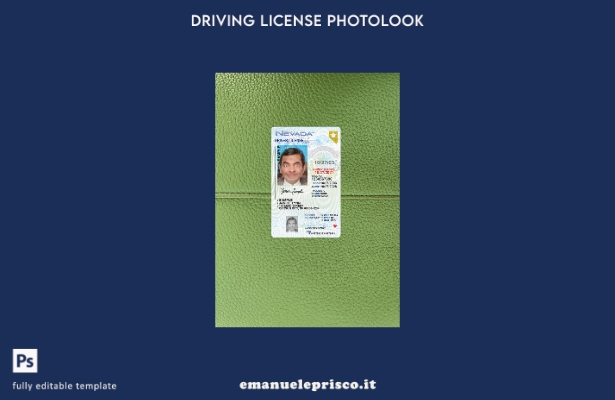 stile verificato USA Nevada con modello frontale photolook con patente di guida